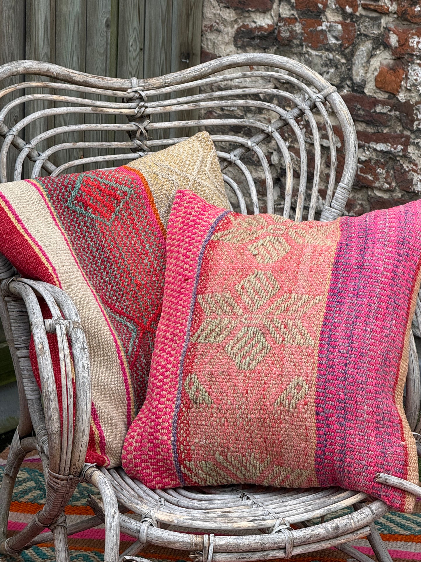 Uniek sierkussen uit Andes Peru 50x50 dubbel bedrukt