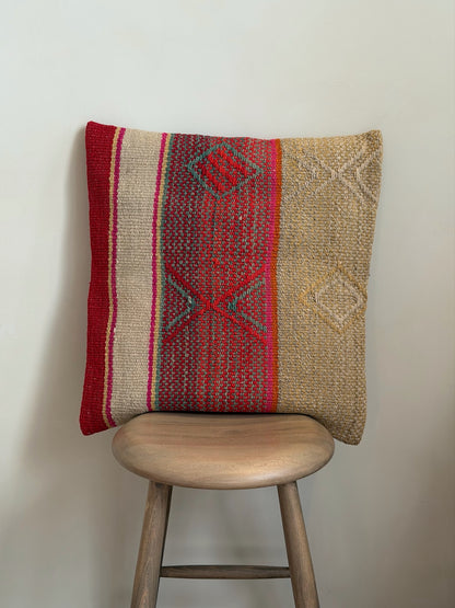 Uniek sierkussen uit Andes Peru 50x50 dubbel bedrukt