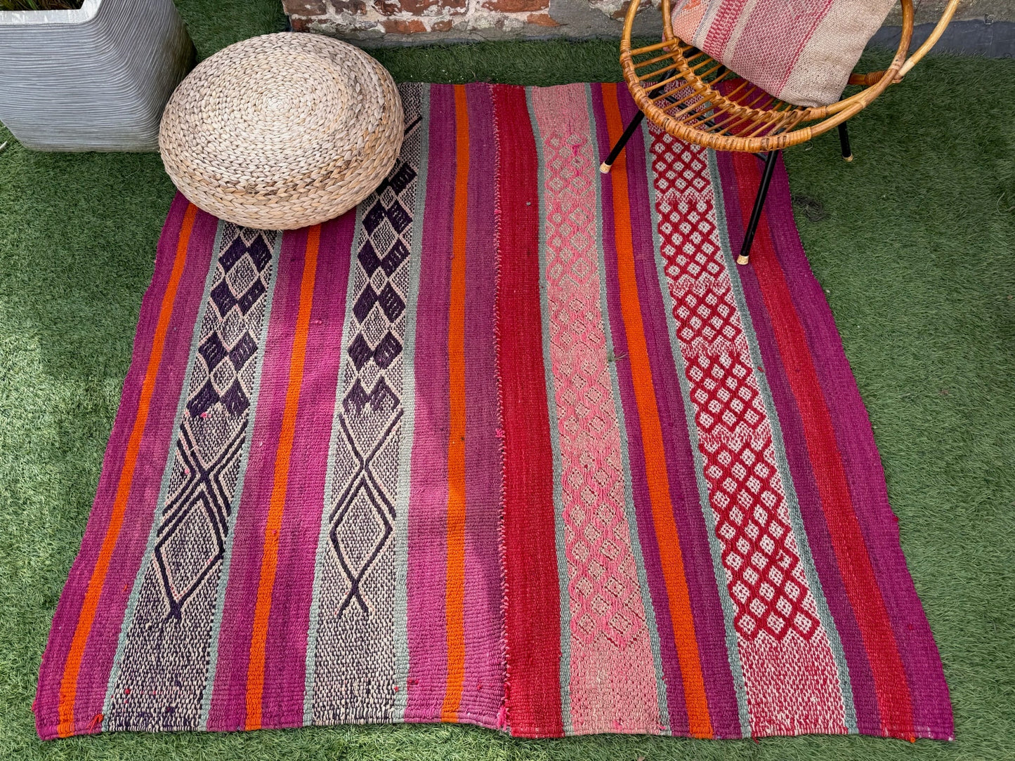 Handgeweven kleed uit Andes Peru 156x160 cm