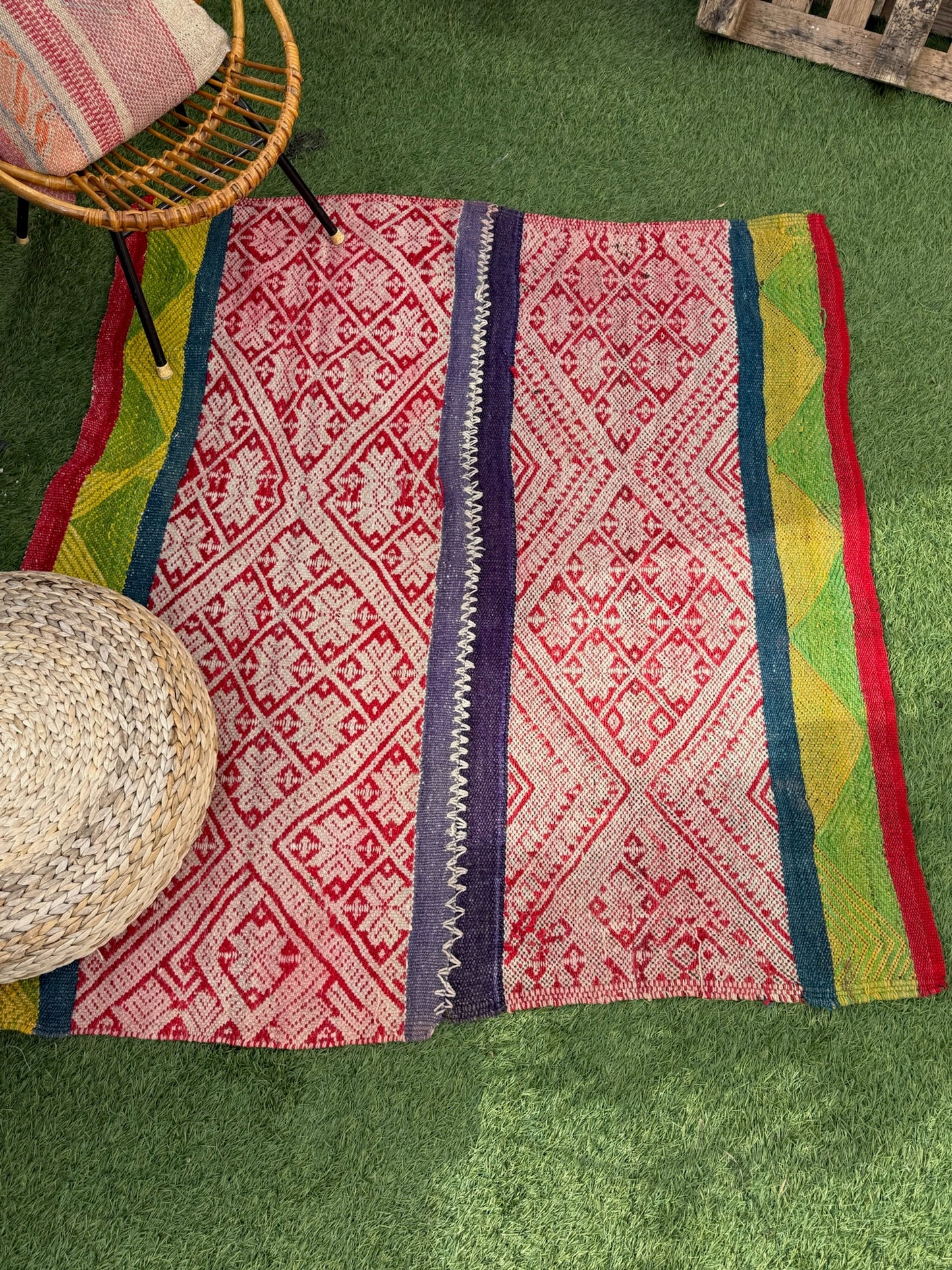 Handgeweven kleed uit Andes Peru 138x138 cm