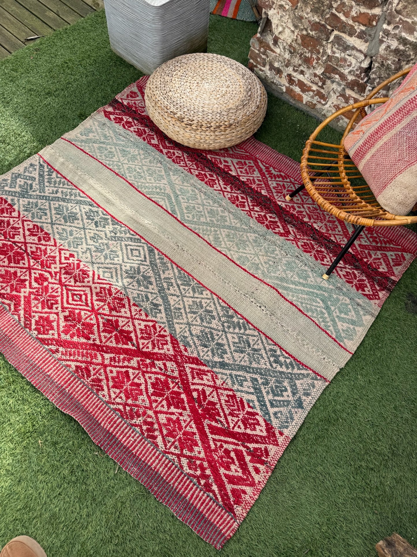 Handgeweven kleed uit Andes Peru 160x149 cm