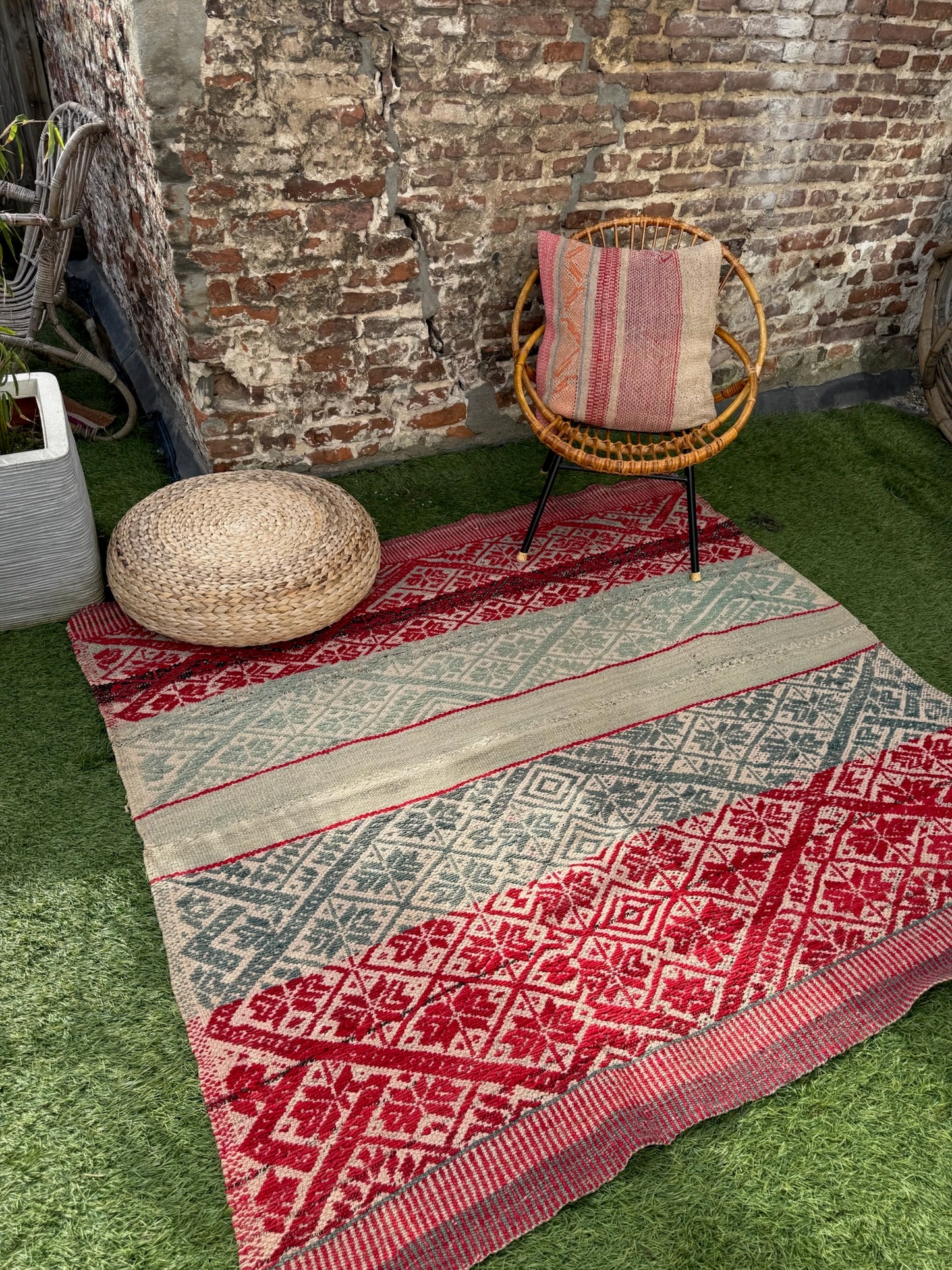 Handgeweven kleed uit Andes Peru 160x149 cm