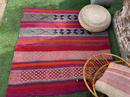 Handgeweven kleed uit Andes Peru 156x160 cm