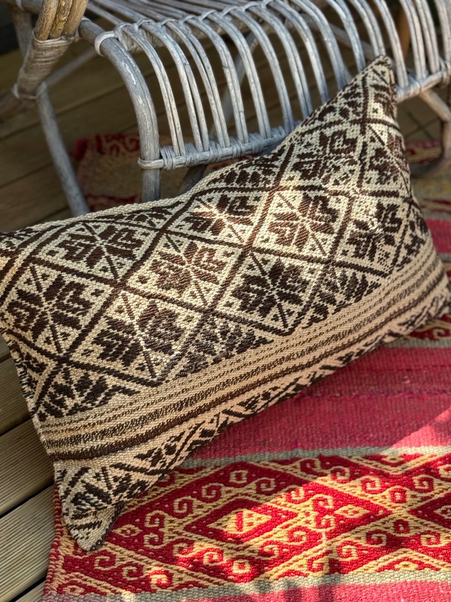Uniek sierkussen uit Andes Peru 40x70 cm