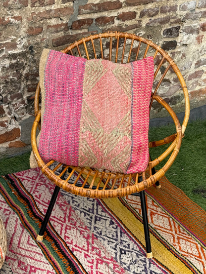 Uniek sierkussen uit Andes Peru 50x50 dubbel bedrukt